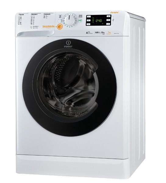 Indesit XWDE 1071481XWKKK EU freestanding Front-load A+ White washer dryer