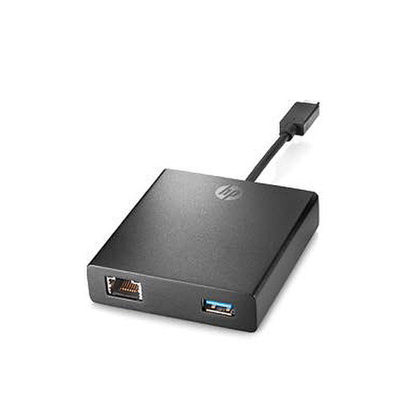 HP USB-C to RJ54/USB 3.0/USB-C USB-C RJ-45, USB 3.0 Черный