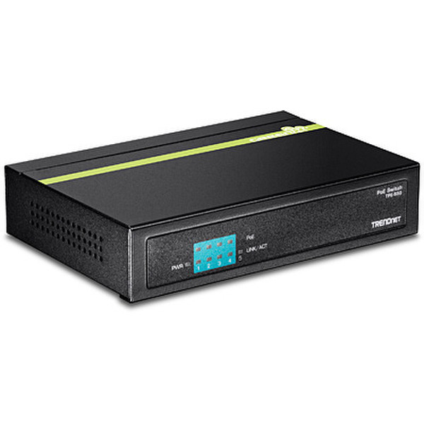 Trendnet TPE-S50 Unmanaged network switch L2 Fast Ethernet (10/100) Power over Ethernet (PoE) Black network switch
