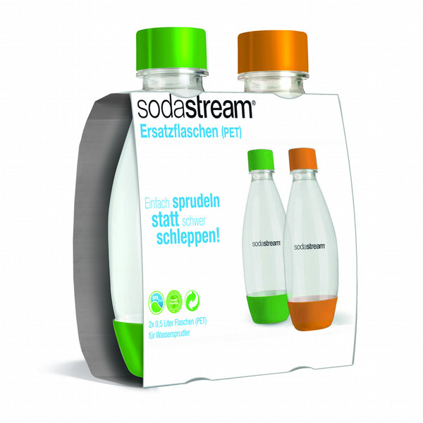 SodaStream 1748200490 500ml Plastic Green,Orange,Transparent drinking bottle