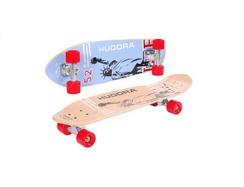 HUDORA Cruiser ABEC 7 Skateboard (classic) Beige,Blue,Red