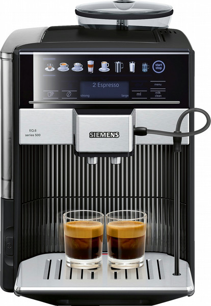 Siemens TE605209RW Отдельностоящий Автоматическая Espresso machine 1.7л 2чашек Черный кофеварка