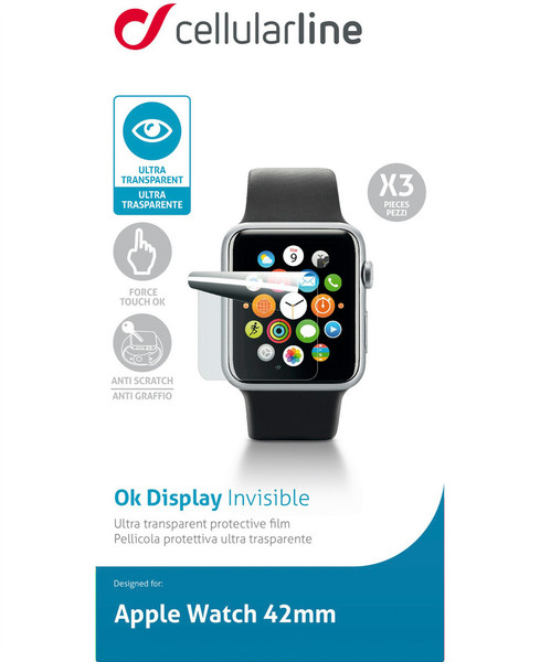 Cellularline SPAW42 Screen protector Transparent Smartwatch-Zubehör