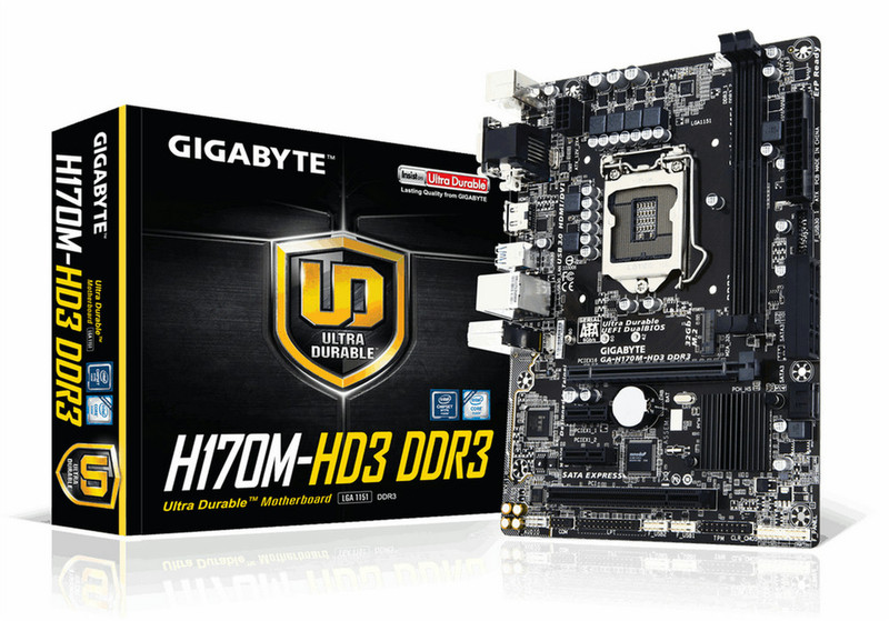 Gigabyte GA-H170M-HD3 Intel H170 LGA 1151 (Socket H4) Микро ATX материнская плата