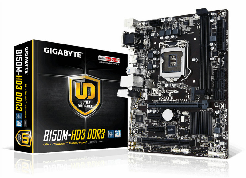 Gigabyte GA-B150M-HD3 DDR3 Intel B150 LGA1151 Микро ATX материнская плата