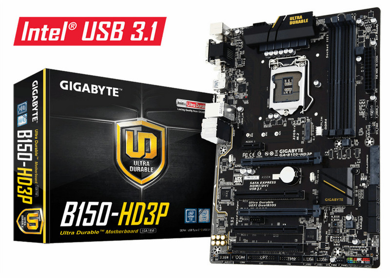 Gigabyte GA-B150-HD3P Intel® B150 Express Chipset LGA1151 ATX motherboard