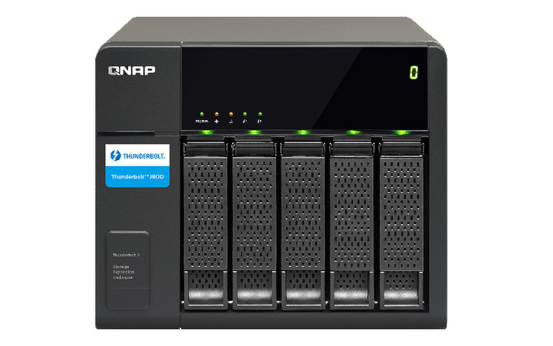 QNAP TX-500P 2.5/3.5" Black storage enclosure