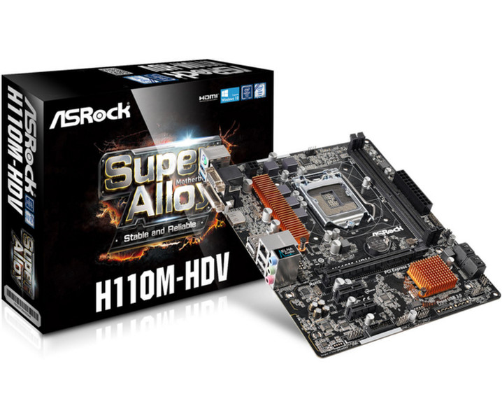 Asrock H110M-HDV Intel H110 LGA1151 Micro ATX motherboard