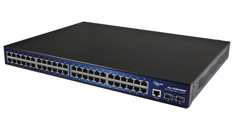 ALLNET 122261 Managed L2+ Gigabit Ethernet (10/100/1000) Power over Ethernet (PoE) 19U Black