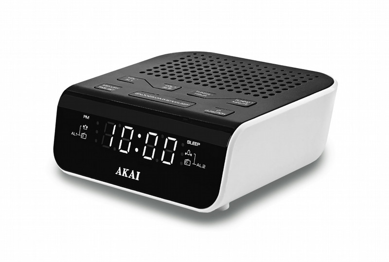 Akai AR160U Uhr Digital Weiß, Schwarz Radio