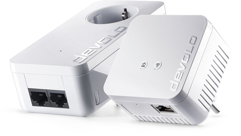 Devolo dLAN 550 WiFi Starter Kit Eingebauter Ethernet-Anschluss WLAN Weiß 2Stück(e) PowerLine Netzwerkadapter