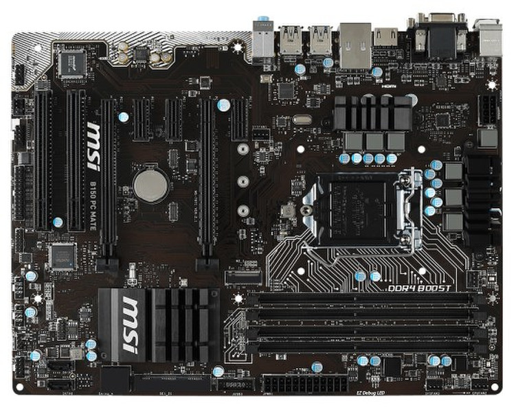 MSI B150 PC Mate Intel B150 LGA 1151 (Socket H4) ATX motherboard