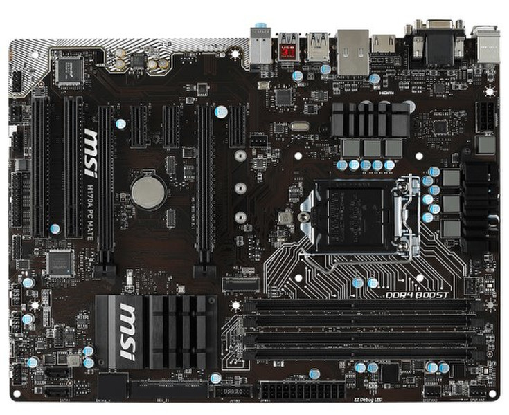 MSI H170A PC Mate Intel H170 LGA 1151 (Socket H4) SSI TEB motherboard