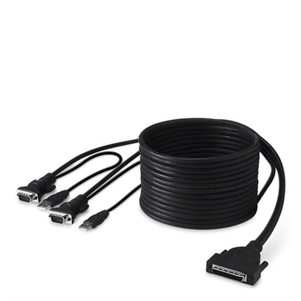 Linksys F1D9401-12 3.6m Black keyboard video mouse (KVM) cable