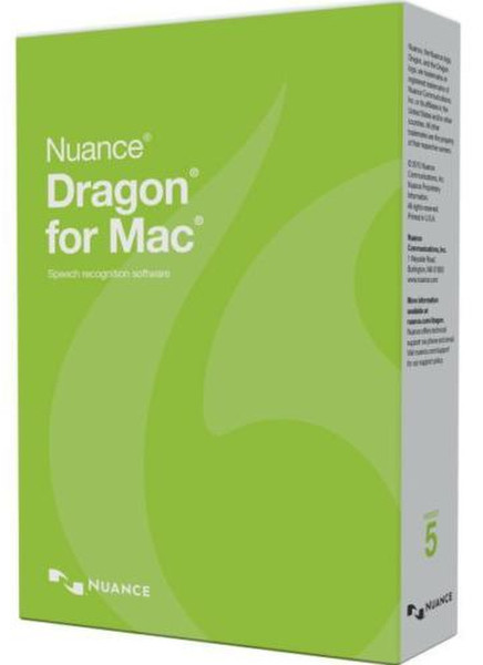 Nuance Dragon NaturallySpeaking S601X-W00-5.0 voice recognition software