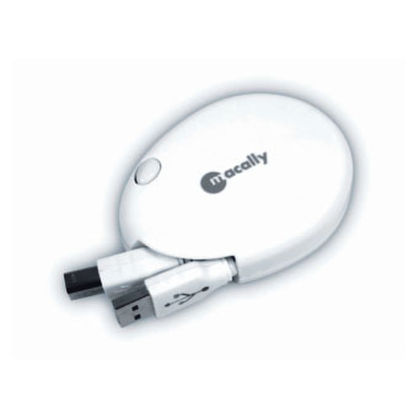 Macally Retractable USB 1.1/2.0 cable 1.5м Белый кабель USB