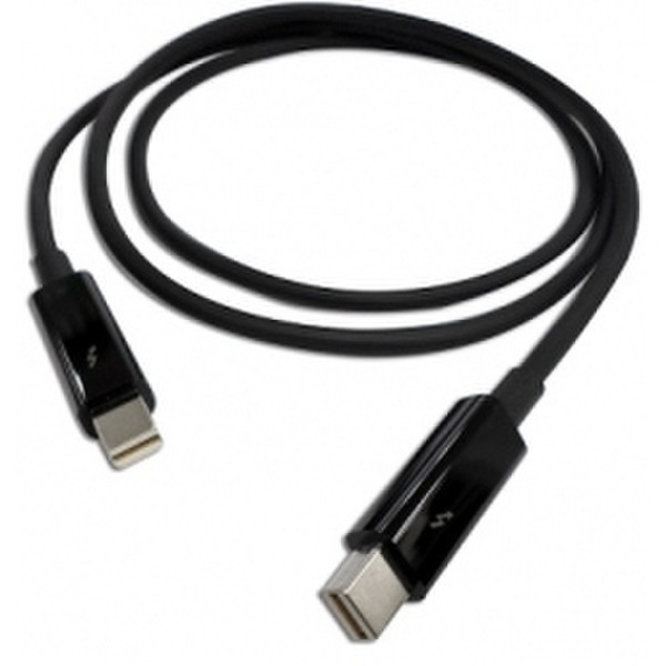 QNAP CAB-TBT20M 1m Black Thunderbolt cable