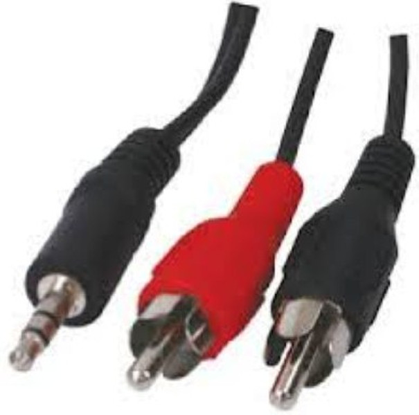 Swisscom 2.5m 3.5mm/2x RCA 2.5м 3,5 мм 2 x RCA Черный, Красный аудио кабель