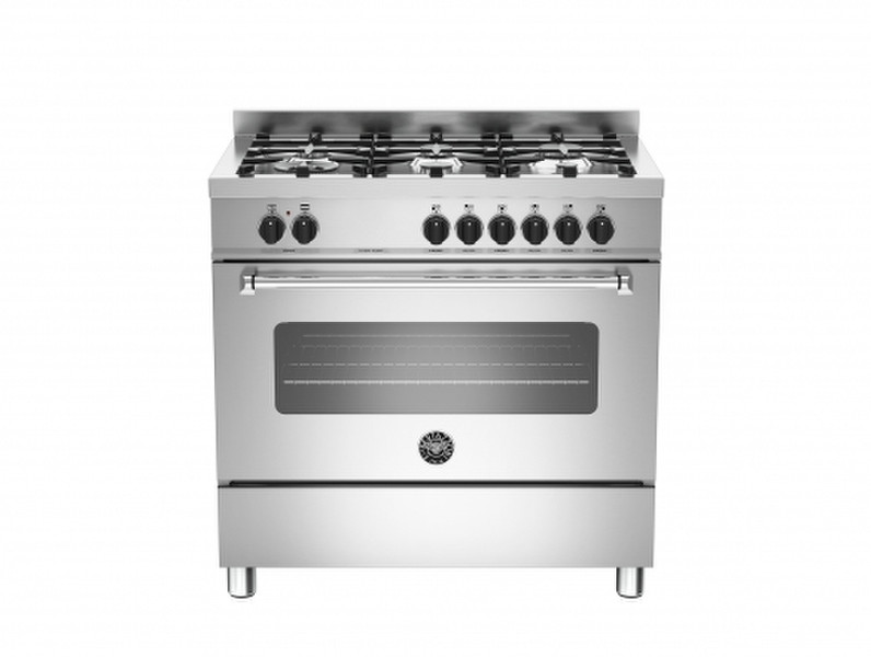 Bertazzoni MAS90 6 MFE S XE Отдельностоящий Gas hob A++ Нержавеющая сталь кухонная плита