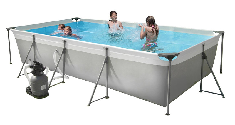 New Plast Silver Frame 400 Elite Frame Rectangular above ground pool
