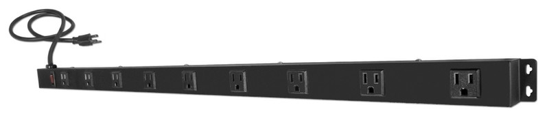 QVS PB9-03-8PK 9AC outlet(s) 125V 0.9m Black surge protector
