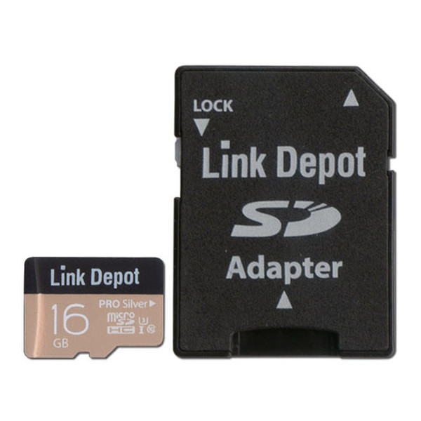 Link Depot LD-MSD-U3A 16ГБ MicroSDHC Class 10 карта памяти