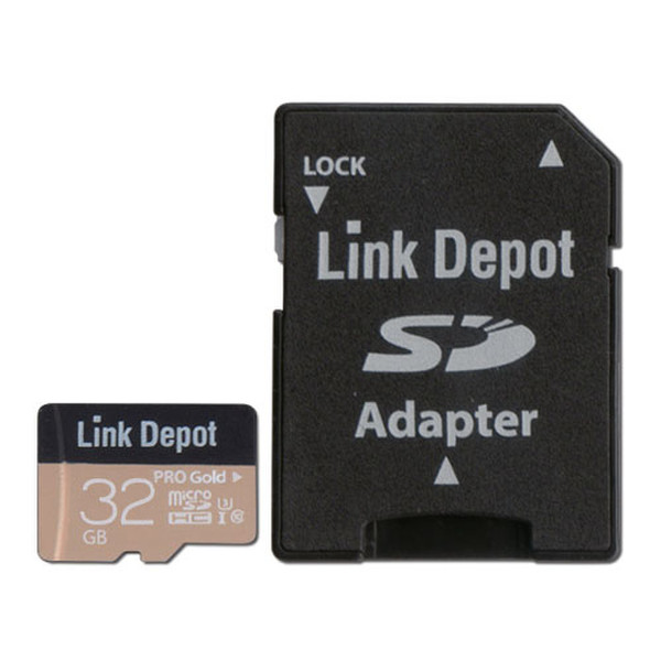 Link Depot LD-MSD32G-PPU3A 32GB MicroSD Class 10 Speicherkarte