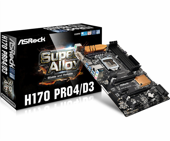 Asrock H170 Pro4/D3 Intel H170 LGA1151 ATX Motherboard