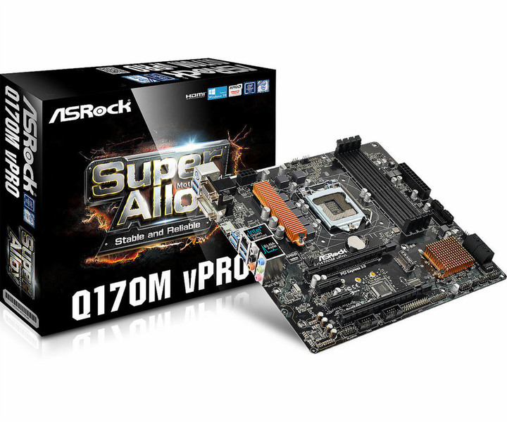 Asrock Q170M VPRO Intel Q170 LGA1151 Микро ATX материнская плата