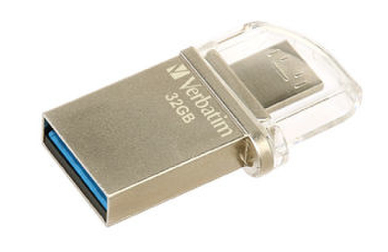 Verbatim Store 'n' Go OTG Micro 32GB 32ГБ USB 3.0/Micro-USB Cеребряный USB флеш накопитель