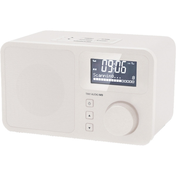 Tiny Audio M9 Uhr Digital Weiß Radio