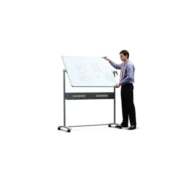 Nobo Mobile Whiteboard Horizontal Pivot Non-Magnetic 1500x1200mm