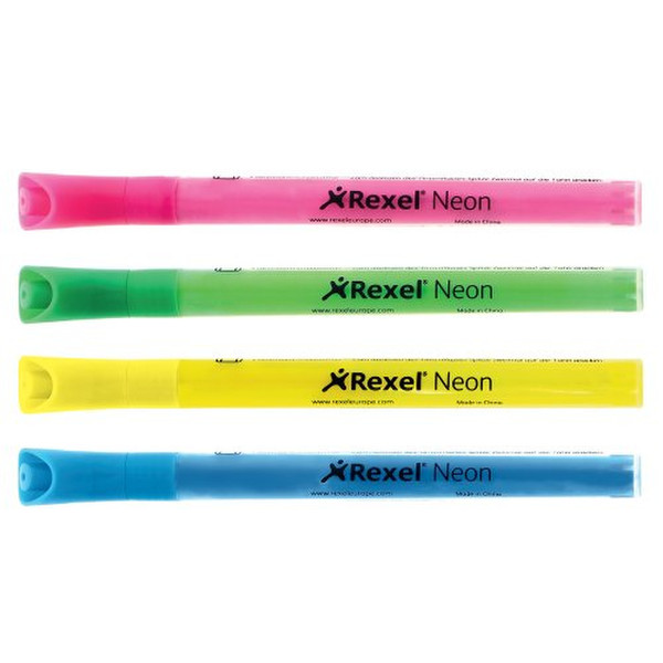 Rexel Neon Dry Erase Markers Assorted (4)