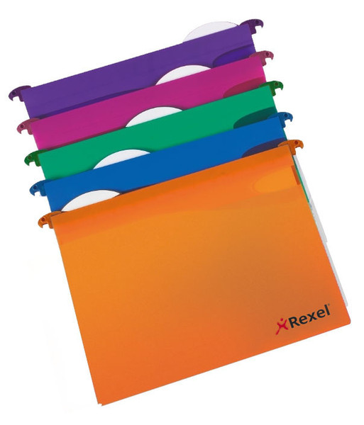 Rexel Multifile Extra Foolscap Suspension File 15 mm Assorted (10)