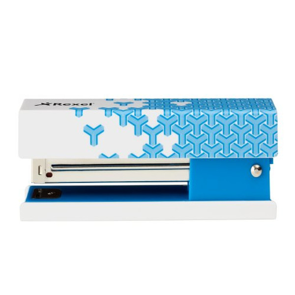 Rexel Art Patterned 20 Sheet Stapler Blue