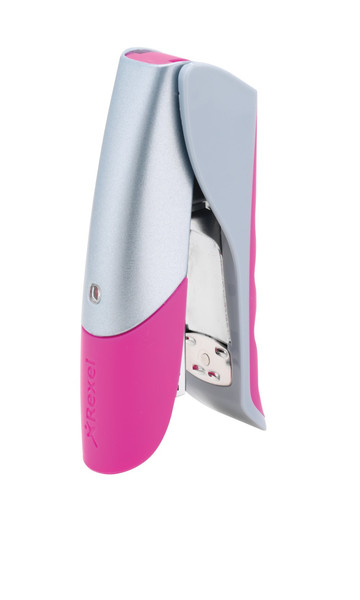 Rexel Gazelle Half Strip Stapler Silver/Pretty Pink hole punch