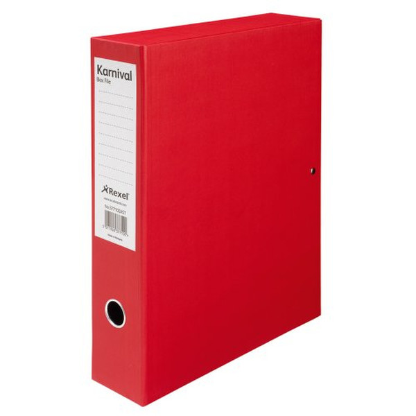 Rexel Karnival Foolscap Box File Red (5)