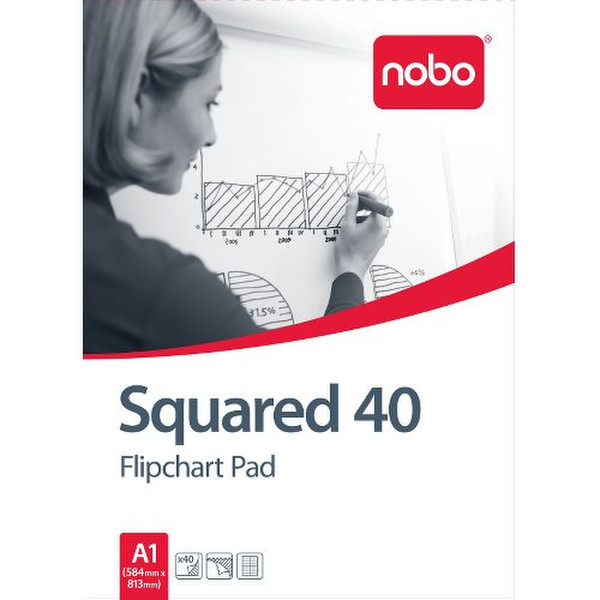 Nobo Flipchartblock, kariert, 40 Blatt (A1)