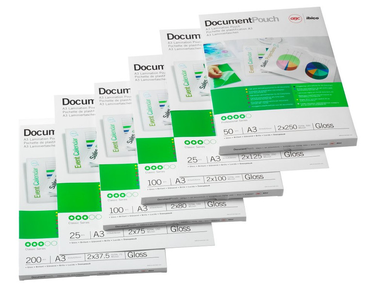 Rexel Matt Laminating Pouches A3 2x75 Micron (100)