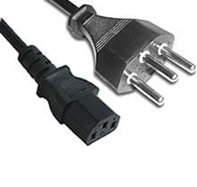 Supermicro CBL-0128 1.8м Power plug type J C14 coupler Черный кабель питания