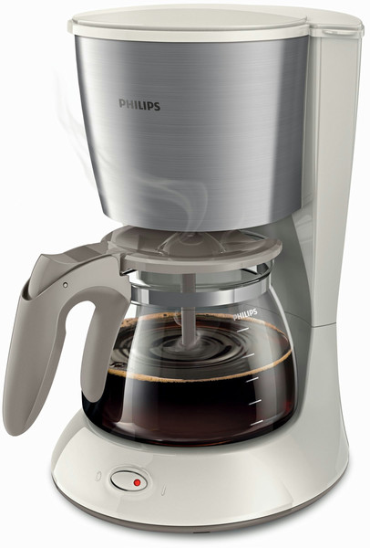 Philips Daily Collection HD7462/01 freestanding Manual Drip coffee maker 1.2L 15cups Stainless steel,White coffee maker