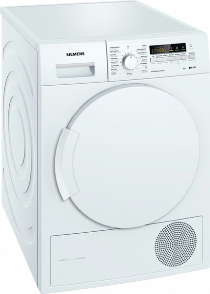 Siemens WT43W272FG freestanding Top-load 8kg A++ White tumble dryer