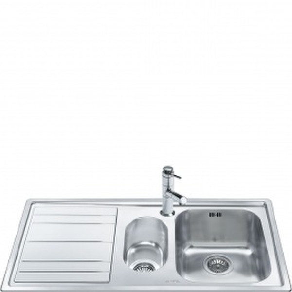 Smeg LEH102S Rectangular Stainless steel Top-mount sink sink