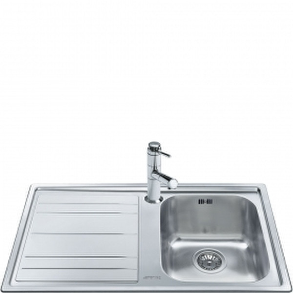 Smeg LEH861S Rectangular Stainless steel Top-mount sink sink