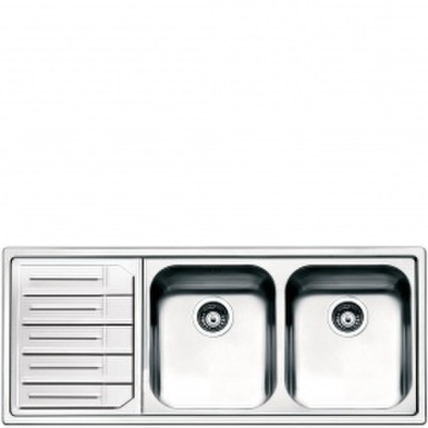 Smeg LPE116S Rectangular Stainless steel Top-mount sink sink