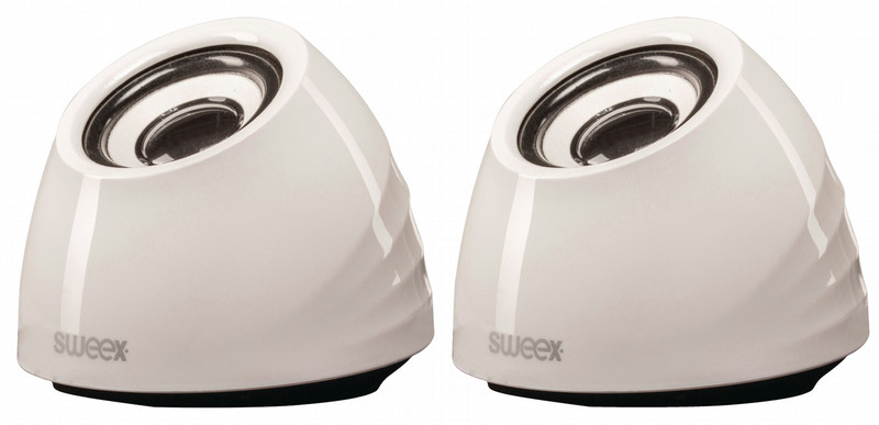 Sweex SW20SPS100WH Stereo 6W Weiß Tragbarer Lautsprecher