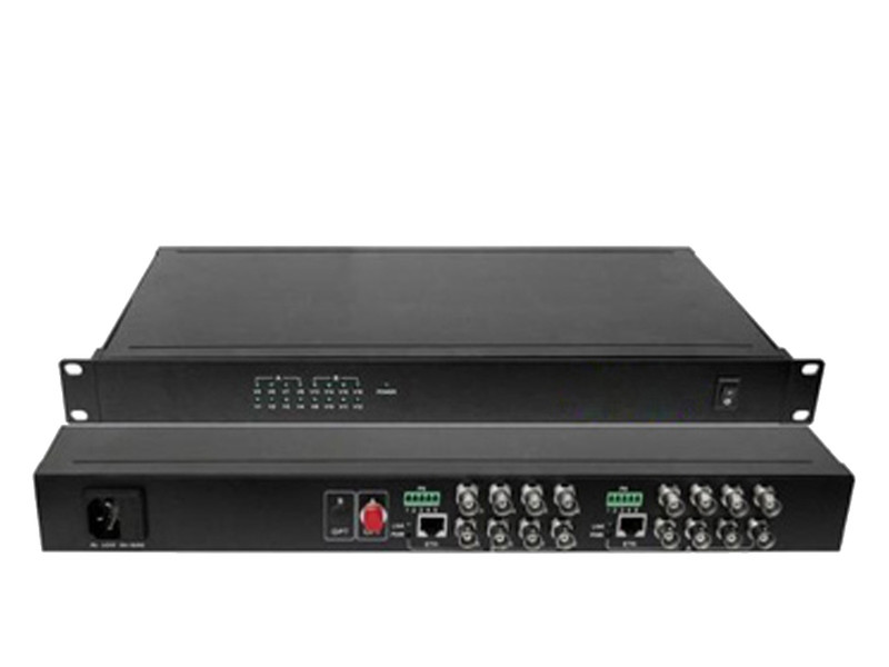 LevelOne 16-Channel BNC over Fiber Extender Kit, 20km, Rack-Mount