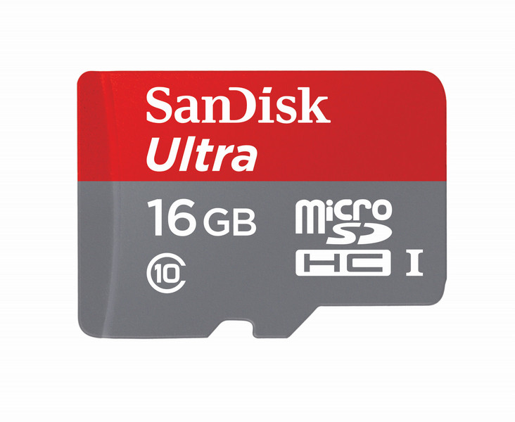 Sandisk Ultra 16GB MicroSDHC UHS-I Class 10 memory card