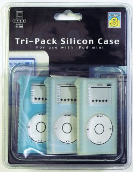 Logic3 Silicon Case 3-pack iPod Mini Blue,Transparent,Yellow