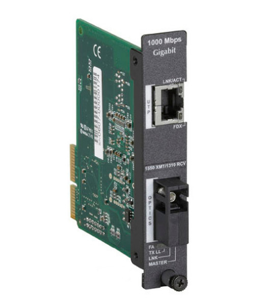 Black Box LGC5845C-R3 Внутренний 1000Мбит/с 1550нм Single-mode Черный сетевой медиа конвертор